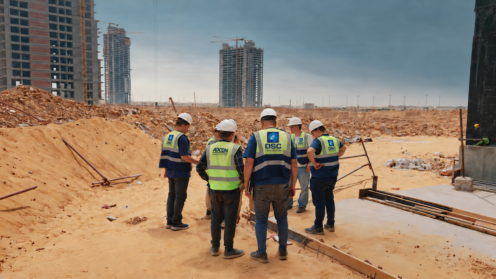 Construction Supervision — site team overseeing build quality